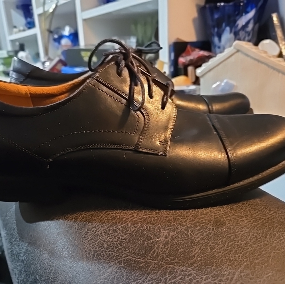 Florsheim Comfortech Ortholite Black Oxford Shoes Men’s 13 D, 3